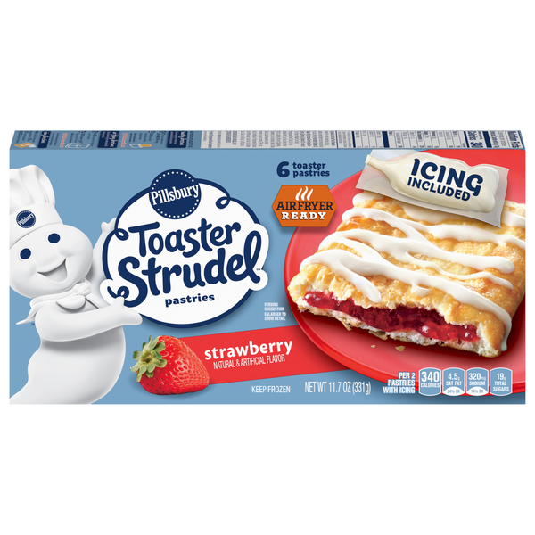 Pillsbury Strawberry Toaster Strudel Pastries - 6 ct