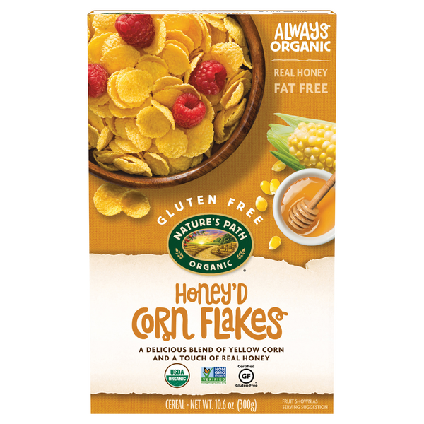 Save on Nature's Path Corn Flakes Cereal Honey'd Gluten Free Low Sugar Organic Order Online