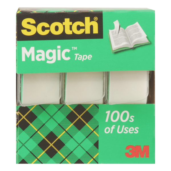 3M Scotch Magic Tape with Dispenser .75 X 300 Inch ea - 3 pk