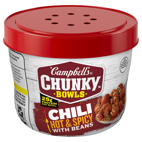 Campbell's Chunky Chili Hot & Spicy with Beans Microwavable