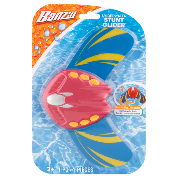 Banzai Underwater Stunt Glider Ages 3+ Blue & Red