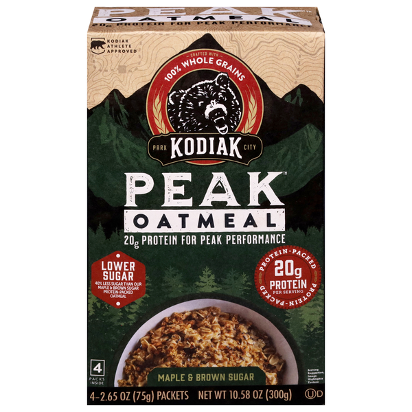 Kodiak Peak Maple & Brown Sugar Protein Oatmeal - 4 ct