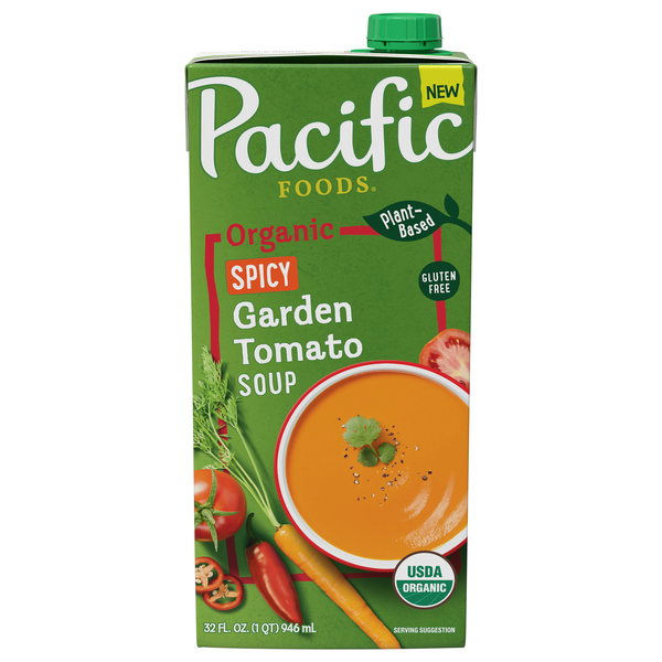 Pacific Foods Organic Plant-Based Gluten Free Spicy Garden Tomato Soup