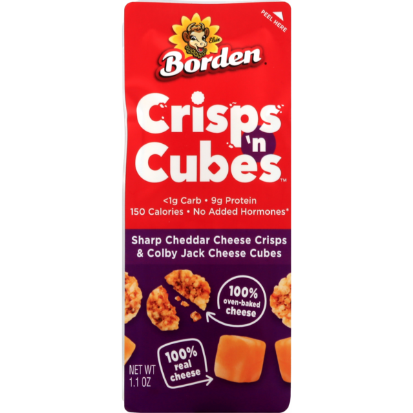 Save on Borden Crisps 'n Cubes Sharp Cheddar Crisps & Colby Jack Cheese