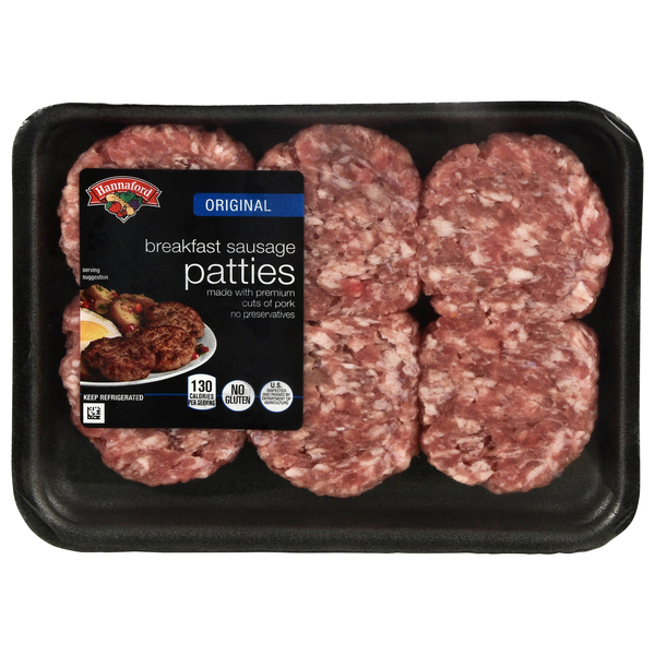 Hannaford Original Breakfast Sausage Patties - 6 ct