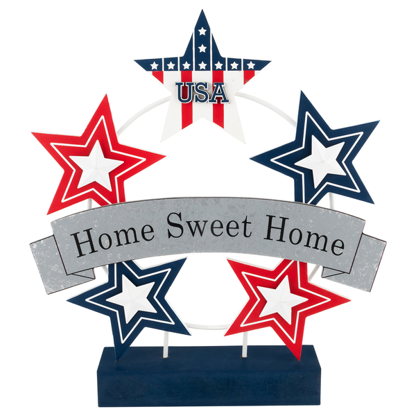 Smart Living Patriotic Star Decor Home Sweet Home
