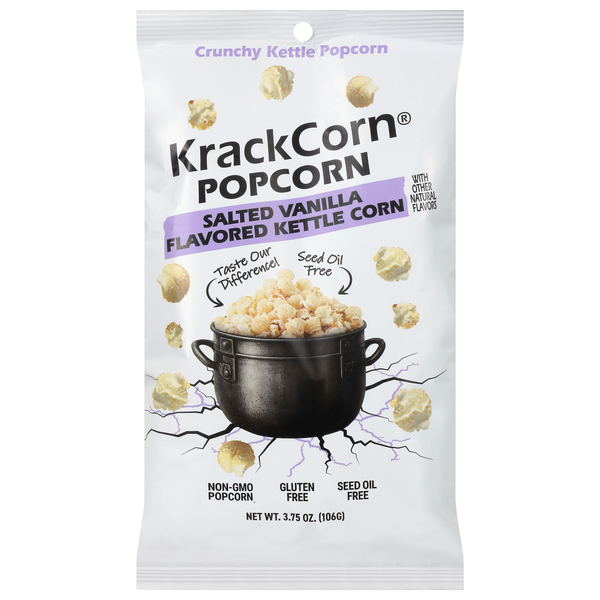 KrackCorn Salted Vanilla Flavored Crunchy Kettle Popcorn