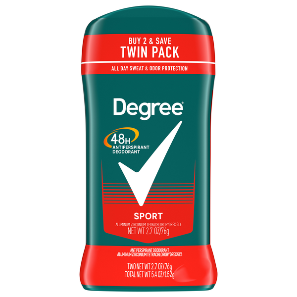 Degree Sport 48H Antiperspirant Deodorant Stick 2.7 oz/2 ct