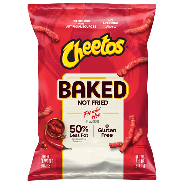 Cheetos Baked Flamin' Hot Cheese Flavored Snacks