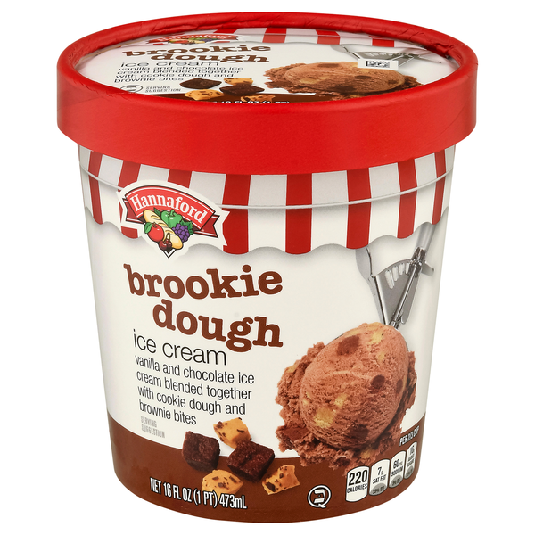 Hannaford Brookie Dough Ice Cream