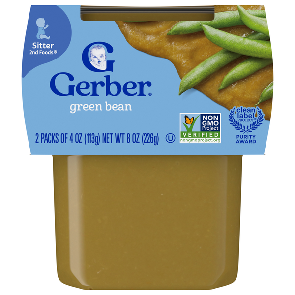 Gerber Natural 2nd Baby Food Green Beans - 2 ct