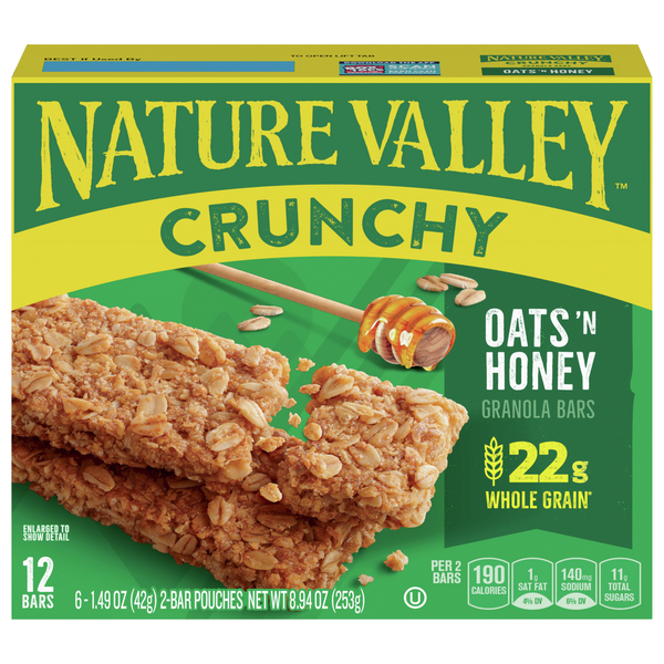 Nature Valley Crunchy Oats 'n Honey Granola Bars - 12 ct