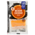 Our Brand Medium Cheddar Cheese Deli Style Slices - 10 ct