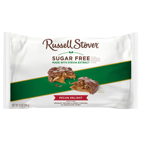 Russell Stover Sugar Free Pecan Delight Caramel & Milk Chocolate Candy