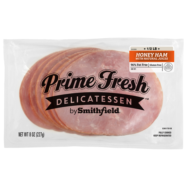 Smithfield Prime Fresh Delicatessen Honey Ham with Natural Juices