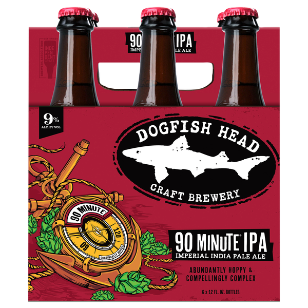 Dogfish Head 90 Minute Imperial IPA Beer - 6 pk