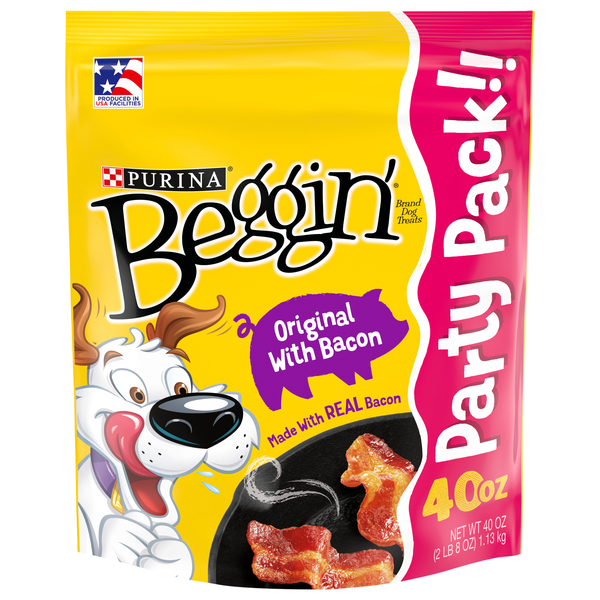Purina Beggin' Strips Original with Bacon Flavor Dog Treats Party Pack