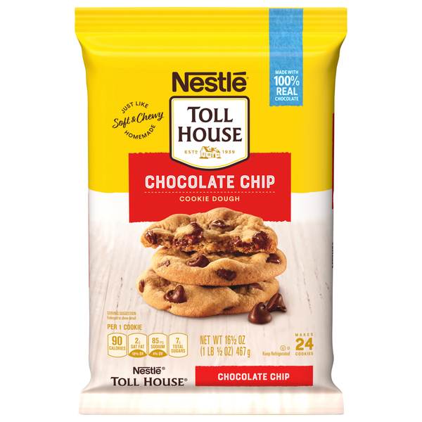 Nestle Toll House Chocolate Chip Cookie Dough - 24 ct