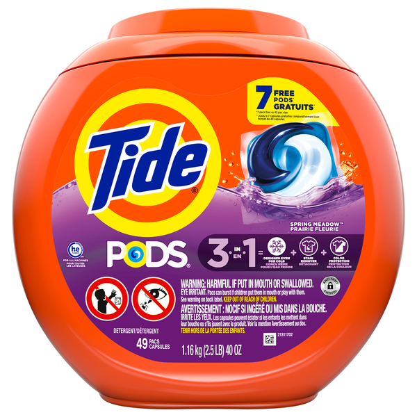 Tide Pods 3-in-1 Spring Meadow Laundry Detergent Pacs - 42 ct