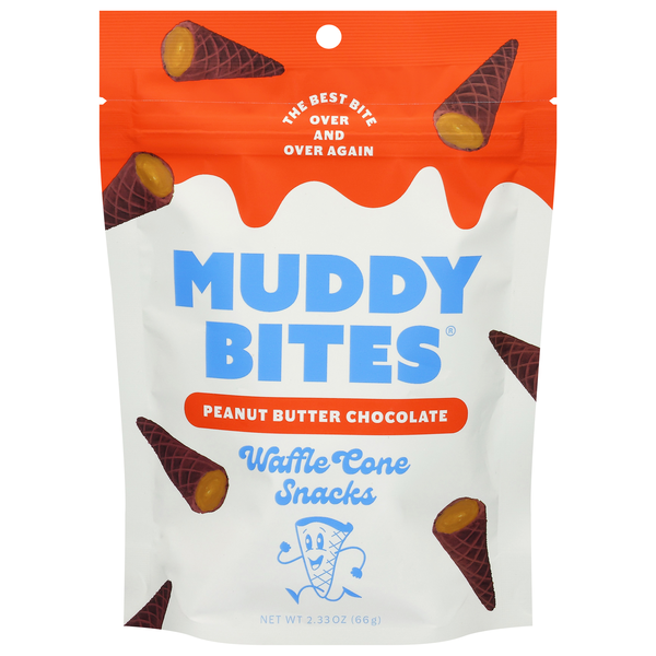 Muddy Bites Peanut Butter Chocolate Waffle Cone Snacks