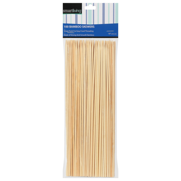 Smart Living Bamboo Skewers 10 Inch