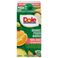 Dole No Sugar Added 100% Orange Peach Mango Juice
