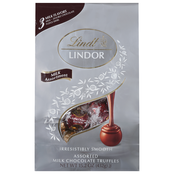Lindt Lindor Assorted 3 Flavors Milk Chocolate Candy Truffles