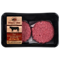 Farmer's Table Ground Beef Burger Patties w/Prime Rib - 4 ct Fresh