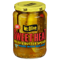 Mt. Olive Sweet Heat Bread & Butter Pickle Spears with Sea Salt