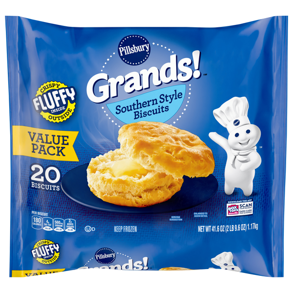 Pillsbury Grands! Southern Style Biscuits Value Pack - 20 ct Frozen