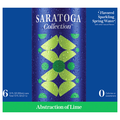 Saratoga Collection Abstraction of Lime Sparkling Spring Water - 6 pk