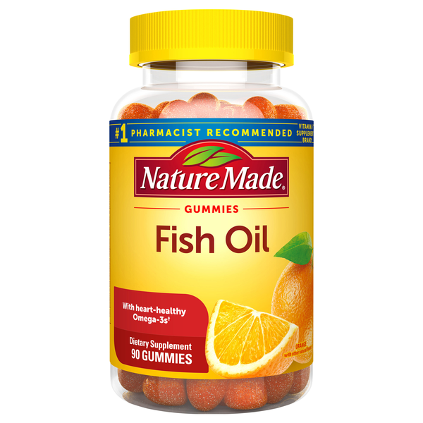 Nature Made Fish Oil Gummies Dietary Supplement Strawberry Lemon & Orange