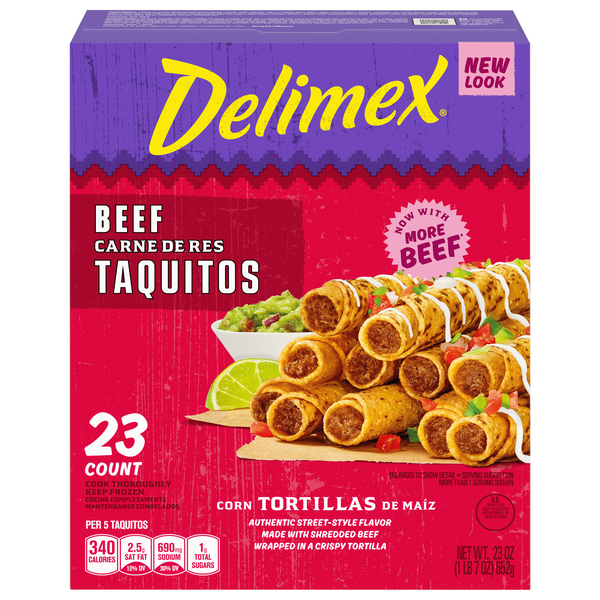 Save on Delimex Taquitos Beef 23 ct Order Online Delivery Stop & Shop