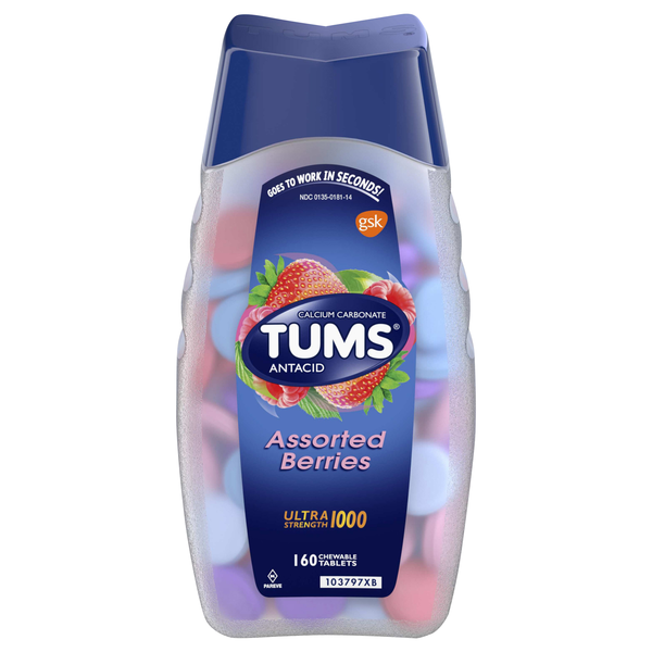 TUMS Antacid Assorted Berries Ultra Strength 1000 Chewable Tablet