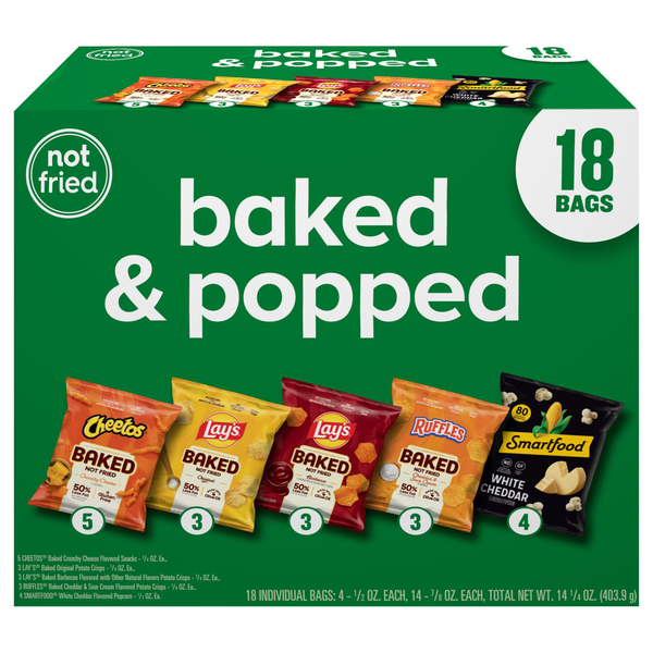 Frito-Lay Baked & Popped Mix Variety Pack - 18 ct