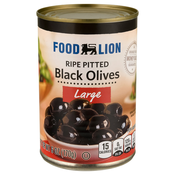 Food Lion Large Pitted Ripe Black Olives