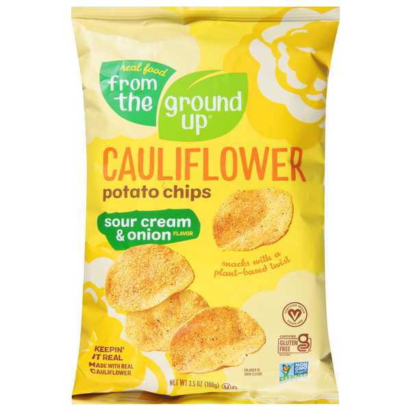 From The Ground Up Gluten Free Sour Cream & Onion Cauliflower Chips