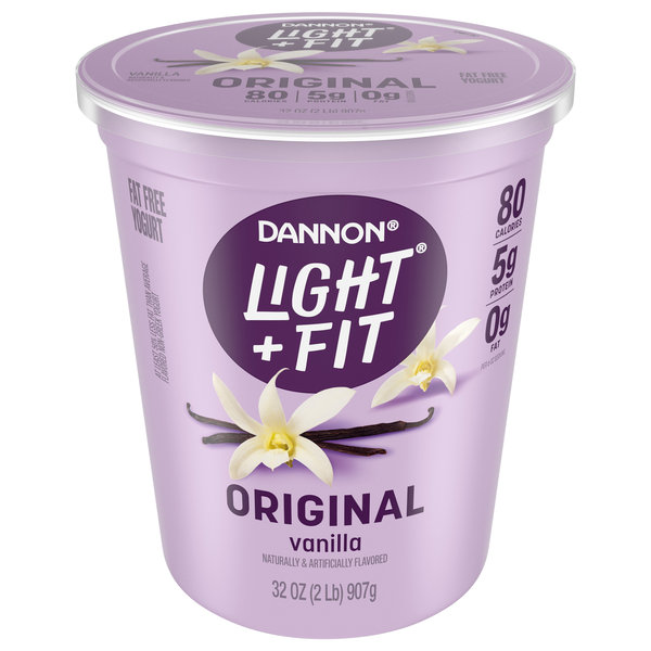 Dannon Light + Fit Fat Free Original Vanilla Yogurt Cup