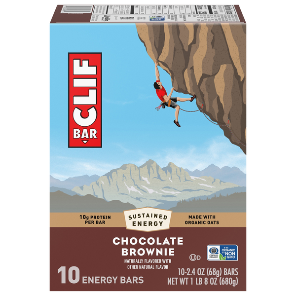 CLIF Chocolate Brownie Energy Bar - 10 ct