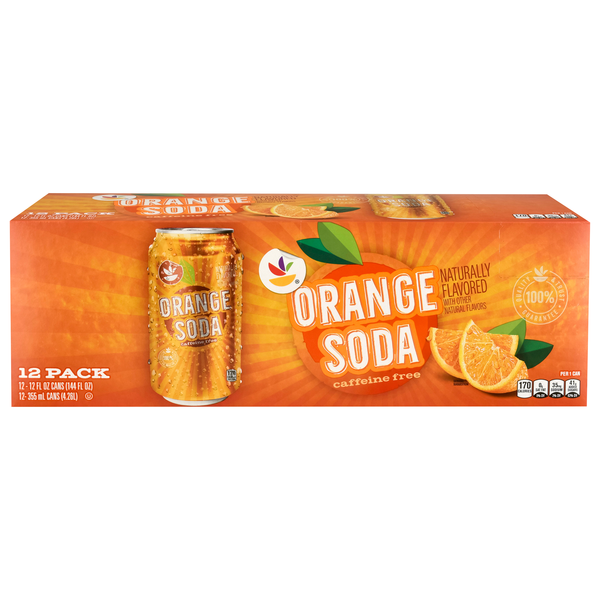 Stop & Shop Orange Soda Caffeine Free - 12 pk