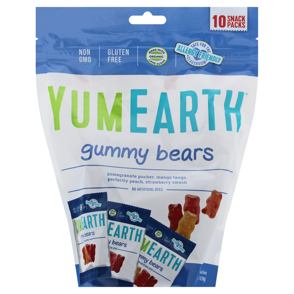 Save on YumEarth Gummy Bears Candy Pomegranate Mango Peach Strawberry