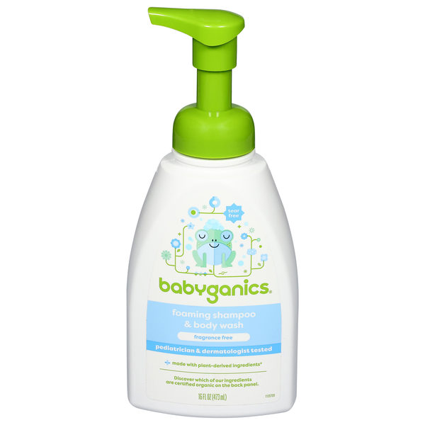 BabyGanics Foaming Shampoo + Body Wash Fragrance Free