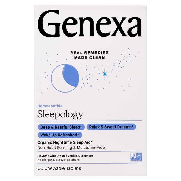 Genexa Sleepology Homeopathic Sleep Aid Vanilla Lavender Chewable Tablets