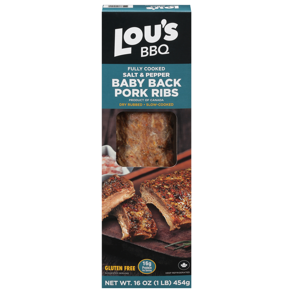 Lou's BBQ Salt & Pepper Baby Back Pork Ribs
