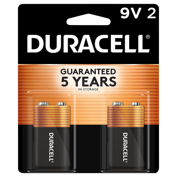 Duracell Coppertop Alkaline Batteries 9V