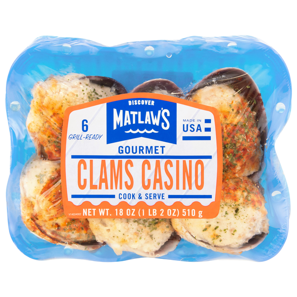 Matlaw's Gourmet Cook & Serve Clams Casino - 6 ct