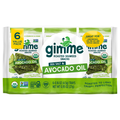 gimMe Organic Sea Salt & Avocado Oil Roasted Seaweed Snacks - 6 ct
