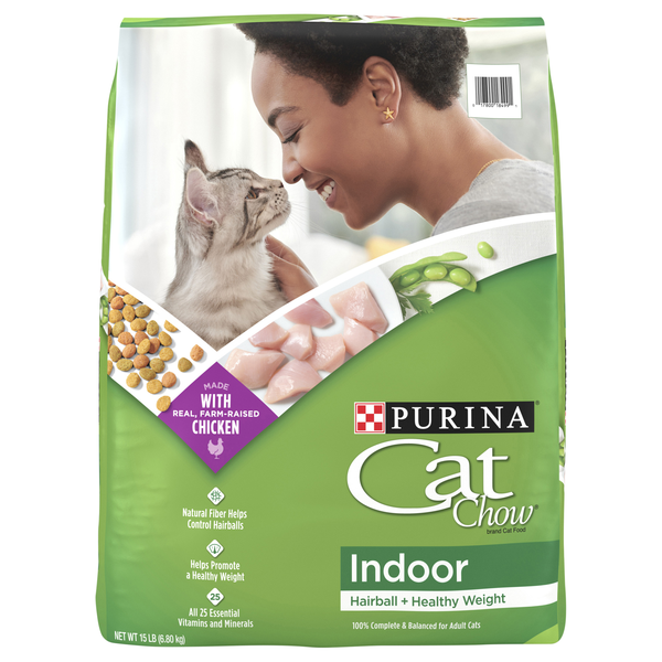 Purina Cat Chow Indoor Hairball Healthy Weight Chicken Adult Dry Cat Food