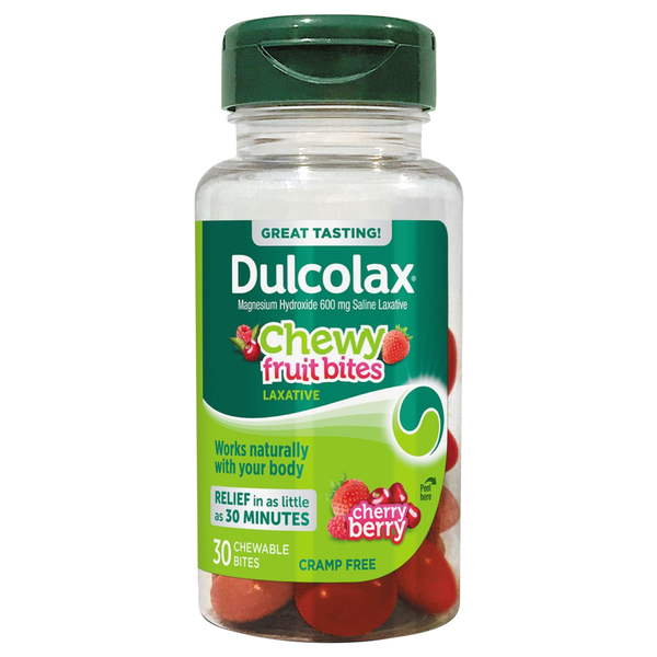 Dulcolax Chewy Fruit Bites Saline Laxative Cherry Berry