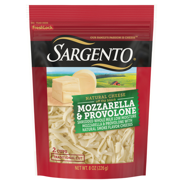 Sargento Off The Block Shredded Whole Milk Mozzarella & Provolone Cheese